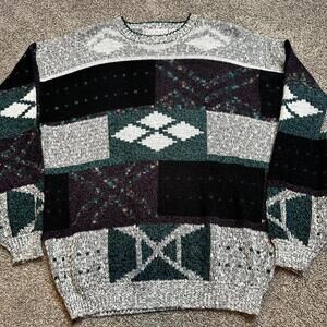 Vintage Grandpa Grunge Abstract‎ Geometric sweater